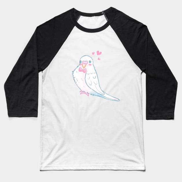 Sweet Budgie Baseball T-Shirt by JessaCreation